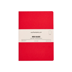 My Paperclip Neo Basic Center Thread Sewn Plain 148 x 210 mm Red  Collection