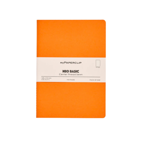 My Paperclip Neo Basic Center Thread Sewn Plain 148 x 210 mm Orange  Collection