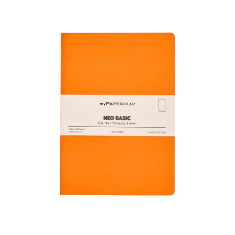 My Paperclip Neo Basic Center Thread Sewn Plain 148 x 210 mm Orange  Collection