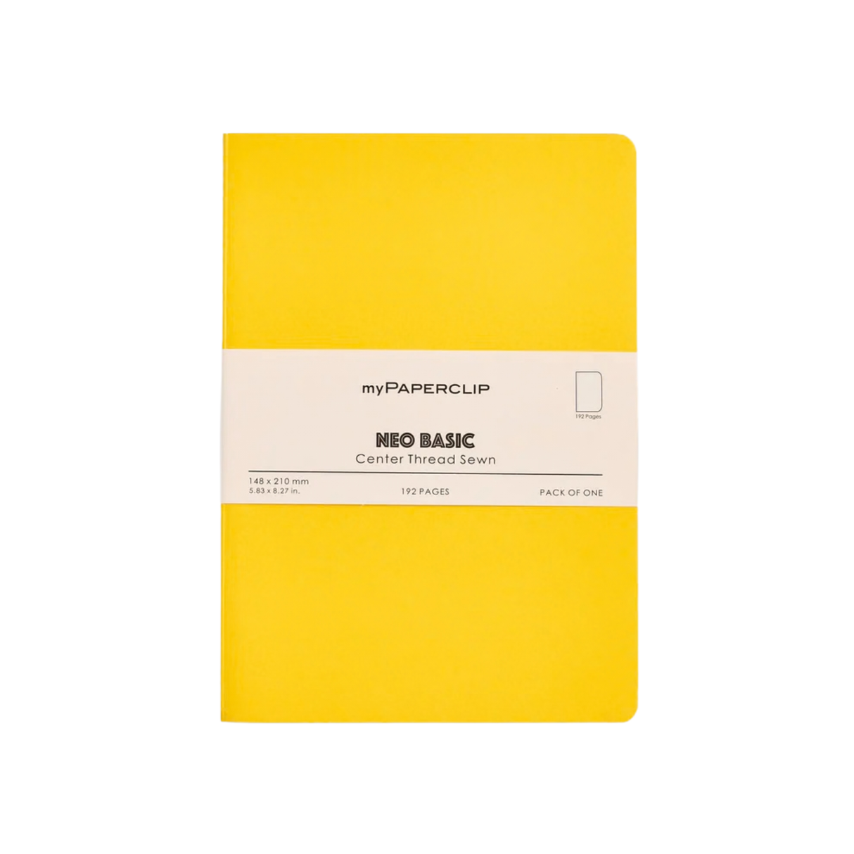My Paperclip Neo Basic Center Thread Sewn Plain 148 x 210 mm Yellow  Collection