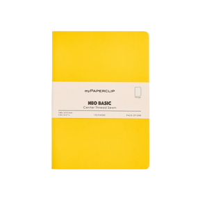 My Paperclip Neo Basic Center Thread Sewn Plain 148 x 210 mm Yellow  Collection