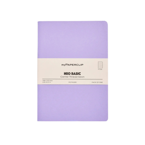 My Paperclip Neo Basic Center Thread Sewn Notebook 148 x 210 mm Ruled Lilac Collection