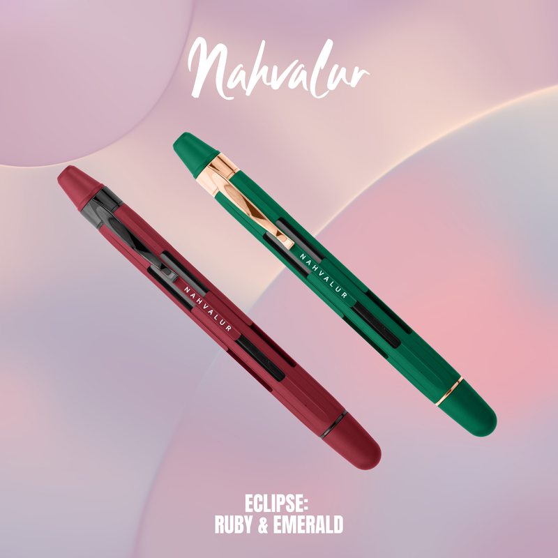 Nahvalur Eclipse Emerald & Ruby Fountain Pen Collection