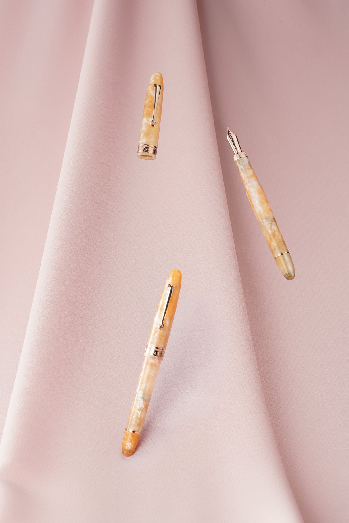 OMAS Ogiva Cocktail Series Peach Bellini Limited Edition Rose Gold Trim - Fountain Pen