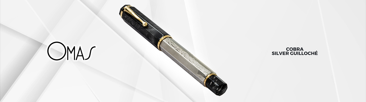 OMAS Cobra Silver Guilloché Fountain Pen