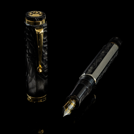 OMAS Cobra Silver Guilloché Fountain Pen