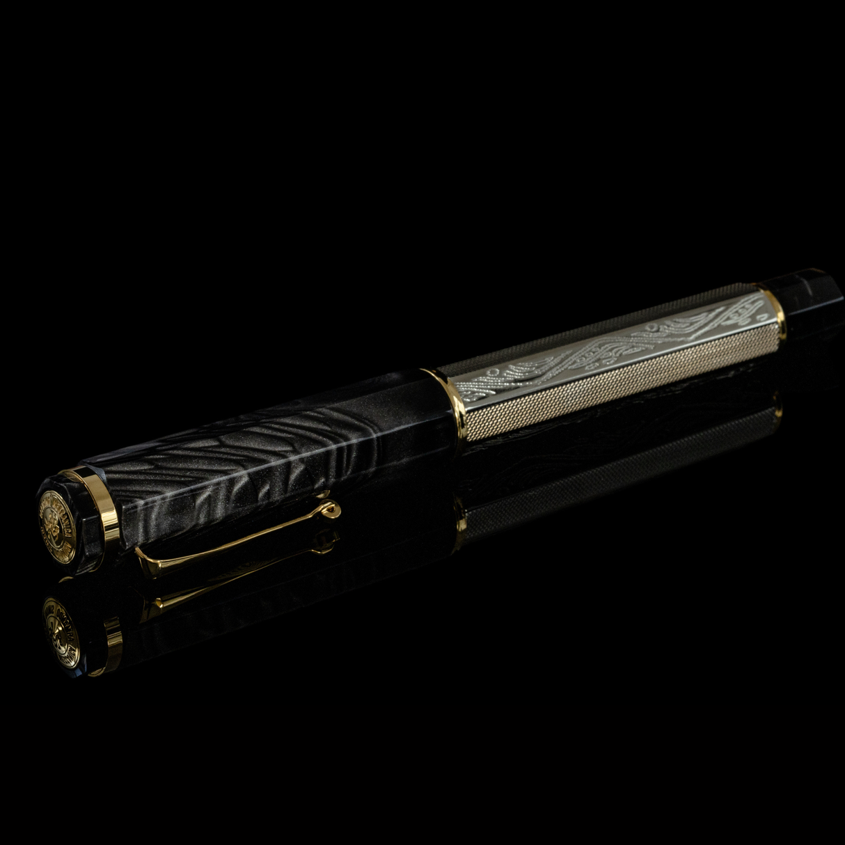 OMAS Cobra Silver Guilloché Fountain Pen