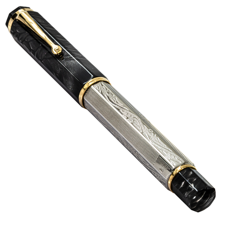 OMAS Cobra Silver Guilloché Fountain Pen