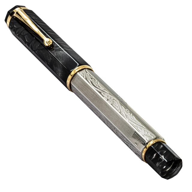 OMAS Cobra Silver Guilloché Fountain Pen