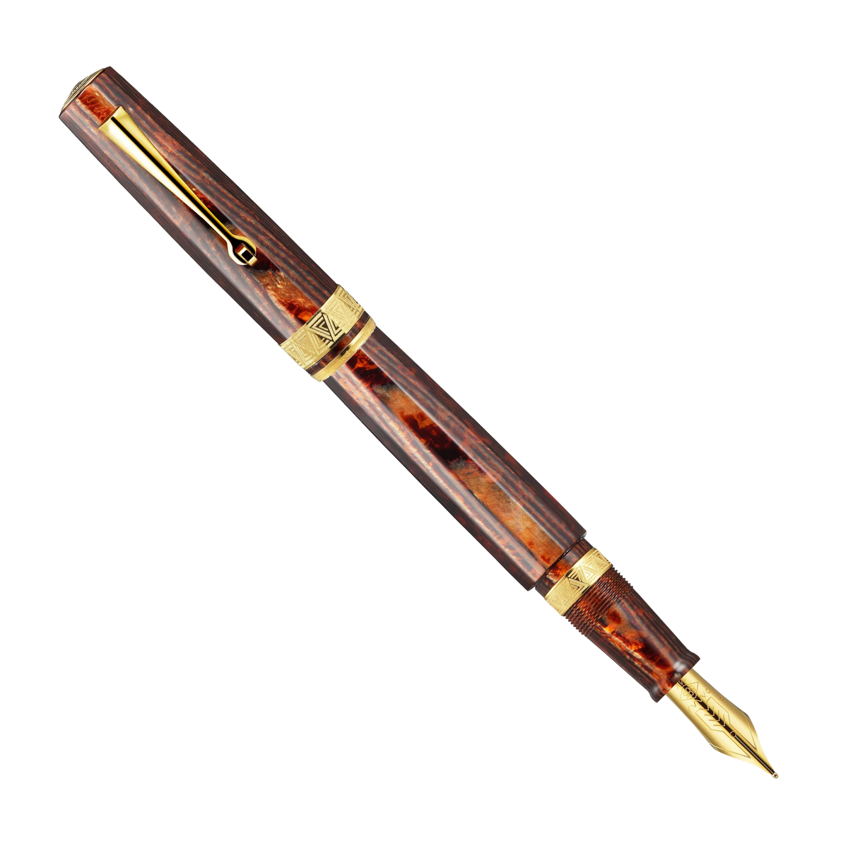 OMAS Paragon Arco Bronze Celluloid Gold Trim Fountain Pen OMAS Paragon Arco Bronze Celluloid Gold Trim Fountain Pen