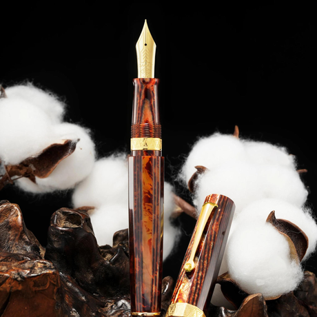 OMAS Paragon Fountain Pen Arco Bronze Celluloid Gold Trim