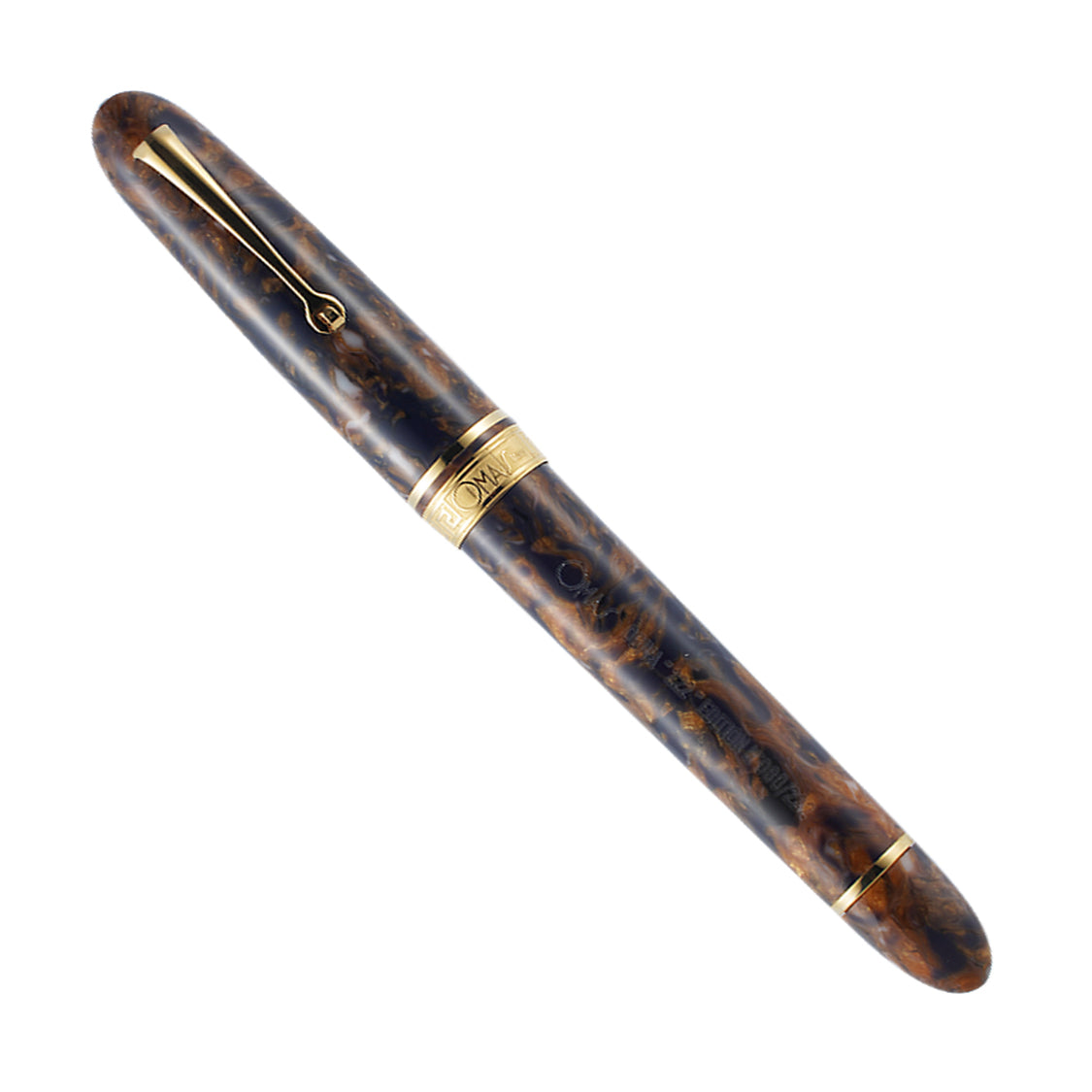 OMAS Ogiva Fountain Pen 222 Blue Saffron Celluloid Gold Trim