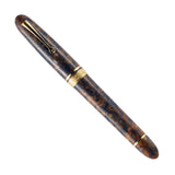 Omas Ogiva 222 Celluloid Blue Saffron w/Gold Trim - Fountain Pen