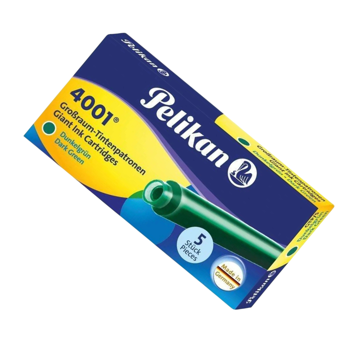 Pelikan 4001 Ink Cartridges in Dark Green (Pack of 5)