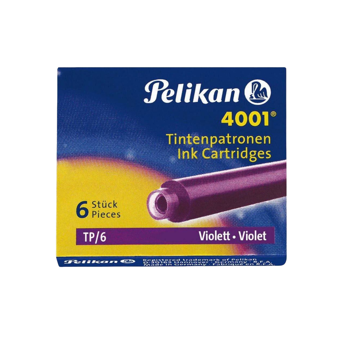 Pelikan Mini Ink Cartridges in Violet (Pack of 6)