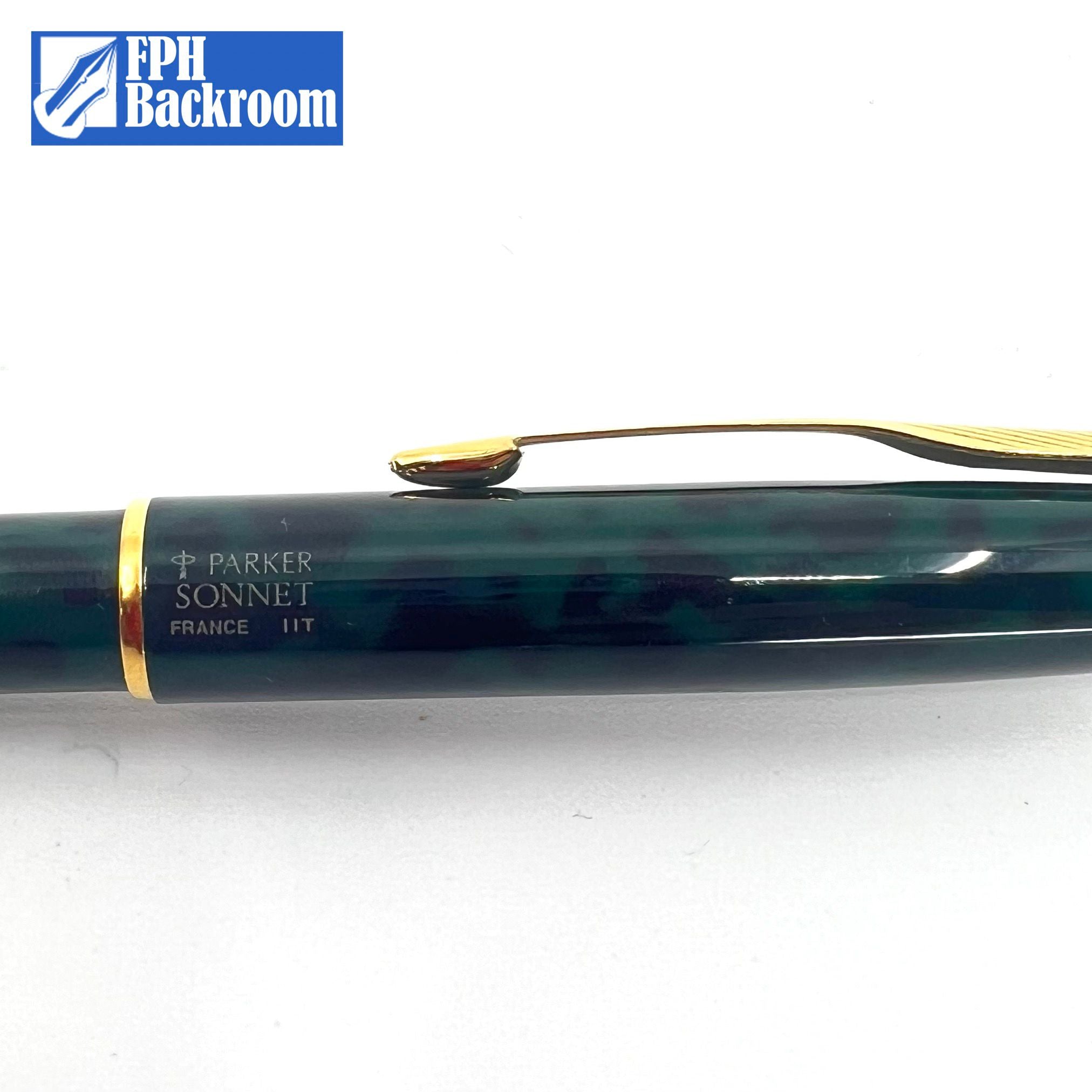 Parker Sonnet Laque Forest Green Ballpoint Pen - Marbled