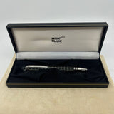 Montblanc Starwalker Nib 14K M Metal Rubber White Star Fountain Pen Black Silver
