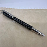 Montblanc Starwalker Nib 14K M Metal Rubber White Star Fountain Pen Black Silver