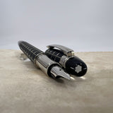 Montblanc Starwalker Nib 14K M Metal Rubber White Star Fountain Pen Black Silver
