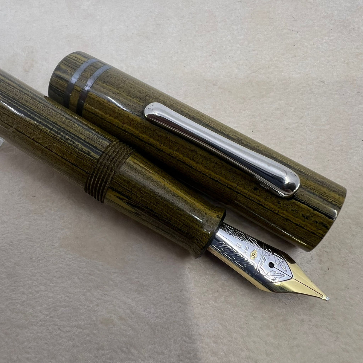 Stipula Novecento Green Ebonite Fountain Pen - Fountain Pen circa 2008
