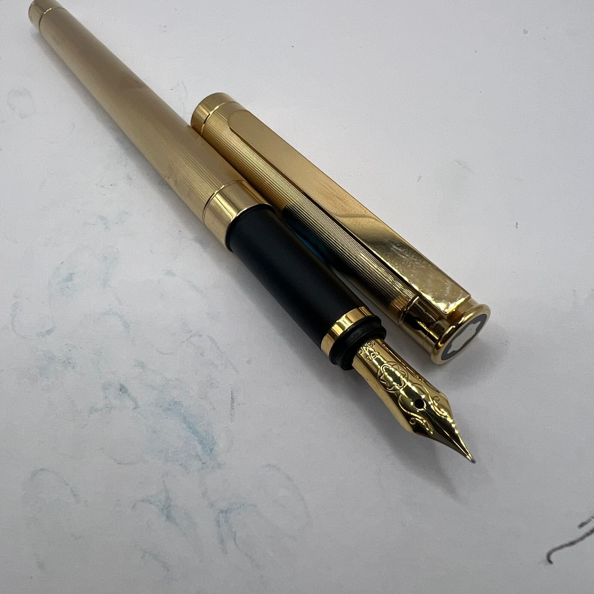 Montblanc Noblesse 18k nib Gold plated Fountain Pen - circa 1980