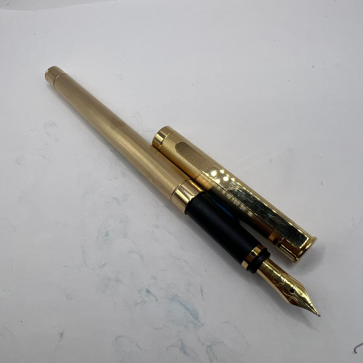 Montblanc Noblesse 18k nib  Gold plated Fountain Pen - circa 1980