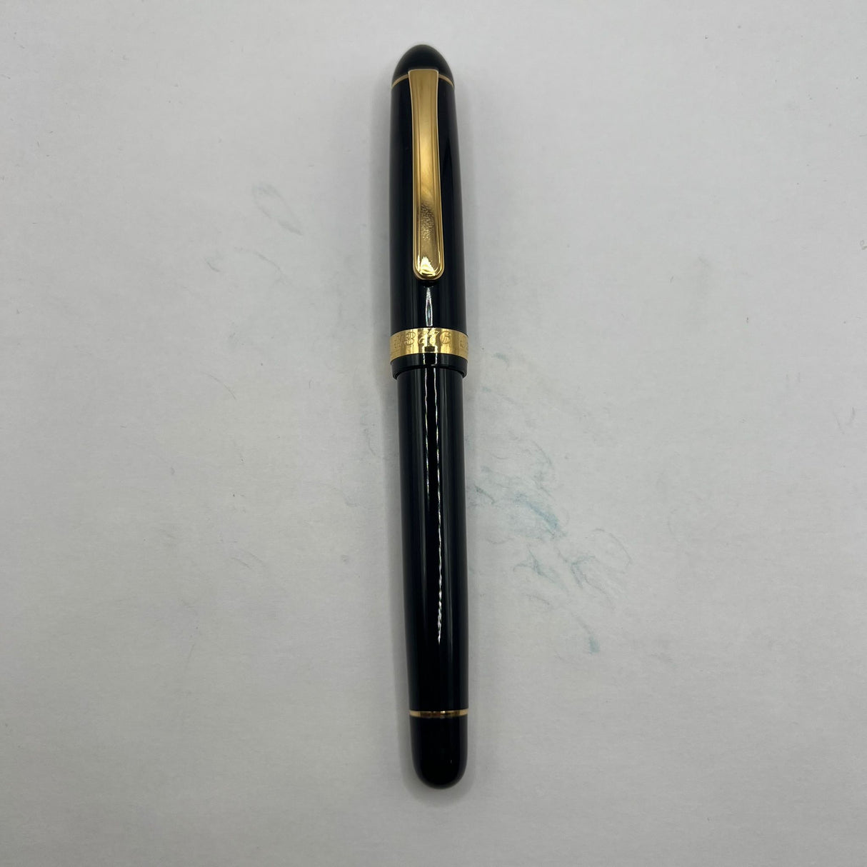 Platinum 3777 Black Gold trim Music Nib 14K - Fountain Pen