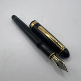 Platinum 3777 Black Gold trim Music Nib 14K - Fountain Pen