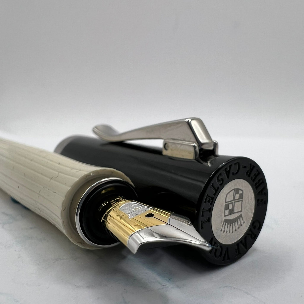 Graf Von Faber Castell Intuition Ivory Fluted Barrel Fountain Pen