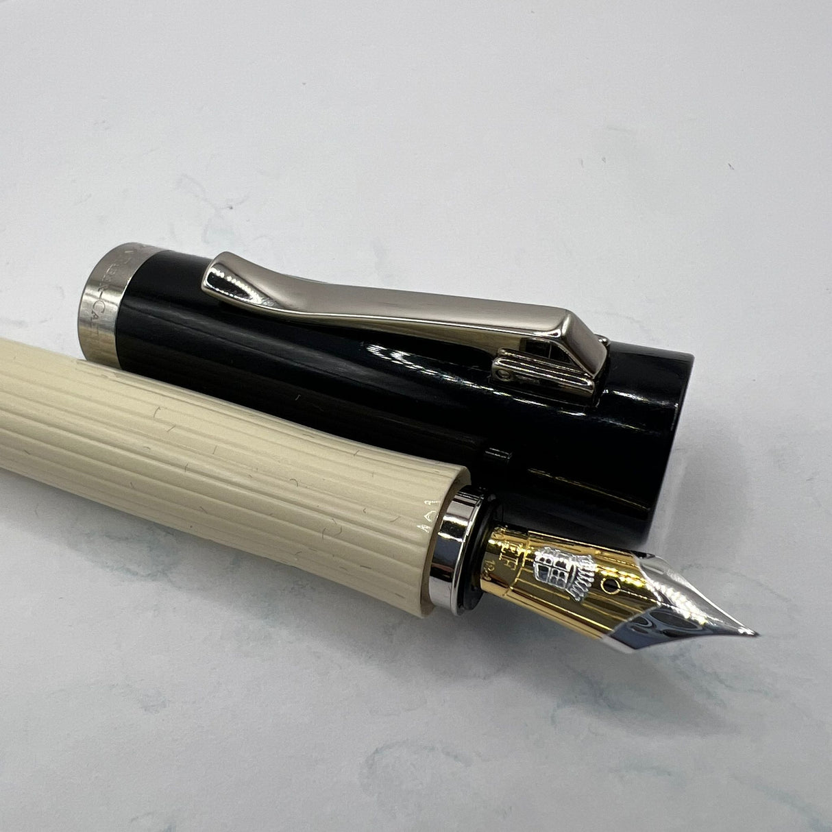 Graf Von Faber Castell Intuition Ivory Fluted Barrel Fountain Pen