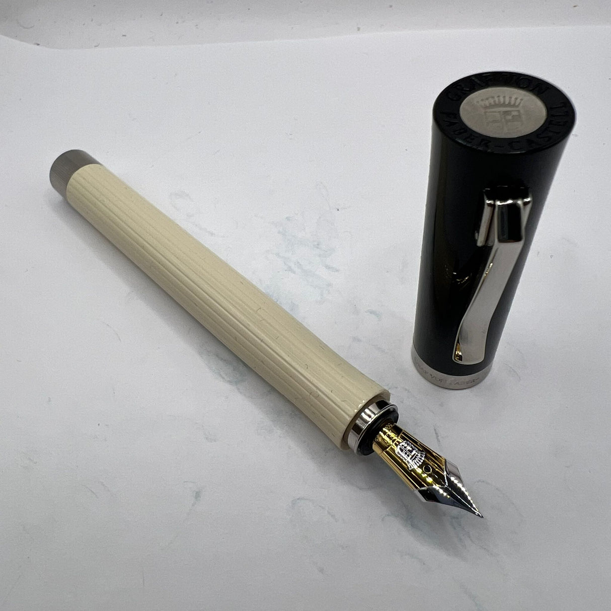 Graf Von Faber Castell Intuition Ivory Fluted Barrel Fountain Pen