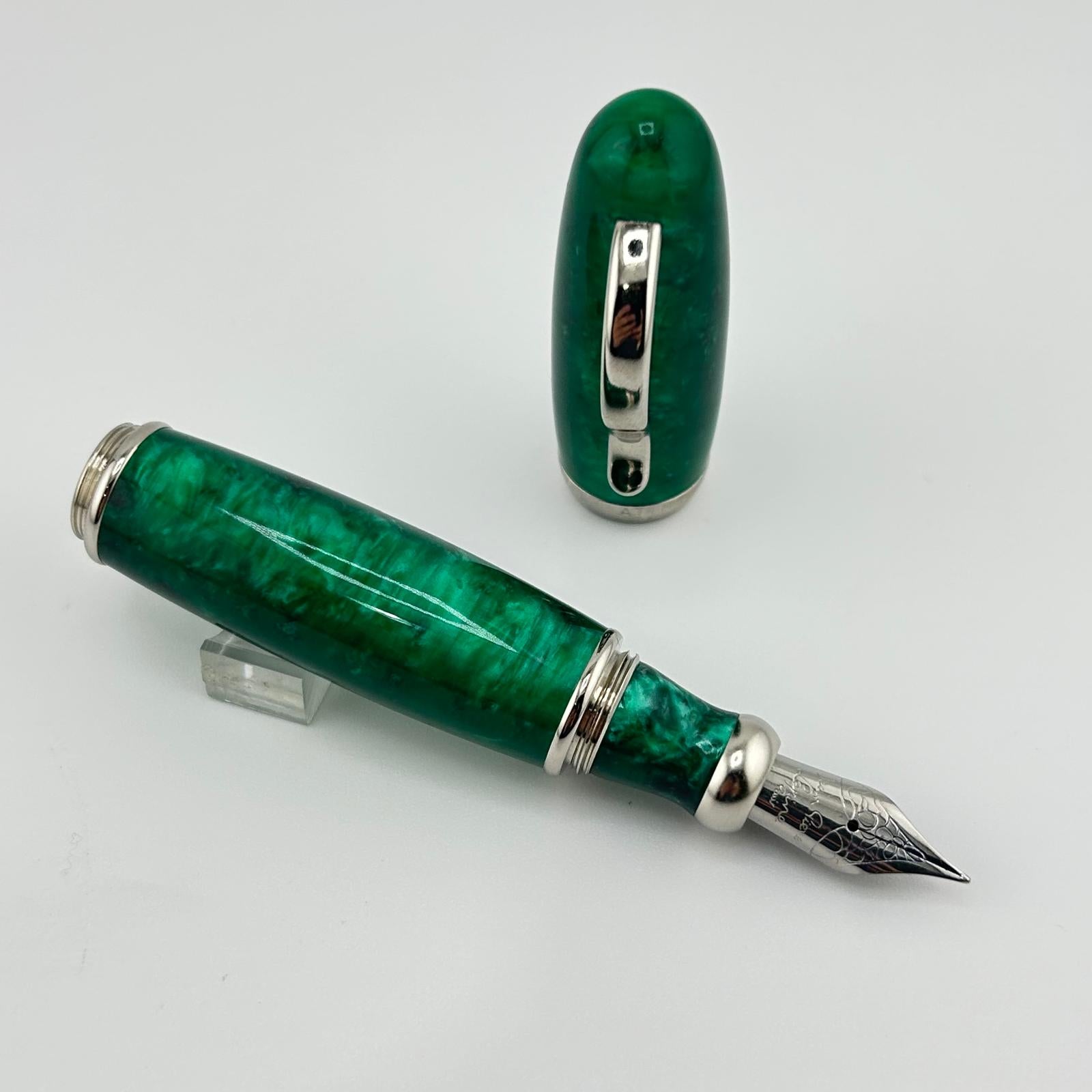 Jean Pierre Lepine Attila Geen Lagoon Miniature Pen - Fountain Pen
