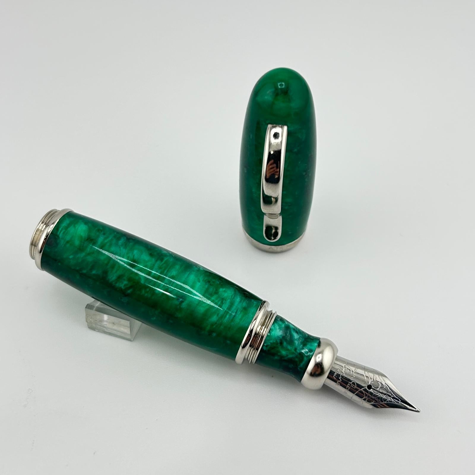 Jean Pierre Lepine Attila Geen Lagoon Miniature Pen - Fountain Pen