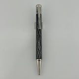 Otto Hutt Design 4 Black Wave - Platinum Trim - Ball Pen
