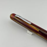 Ranga Pen India Rond Shape Beautiful Red and Brown Marble - Fountain Pen