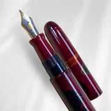 Nakaya Portable Writer Kuro Tamenuri Maki-e Bat Fountain Pen - Broad 14kt Gold Nib