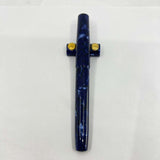 Armando Simoni Club Minimalist La Blue Royale Celluloid Oversized Fountain Pen - Magic Flex Medium #8 Size 14kt Gold Nib