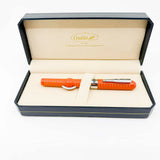 Conklin Orange CoralChased Crescent Filler " Mark Twain "  - Fountain Pen