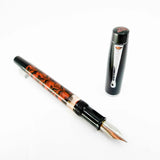 Noodlers Black Red Ripple Ebonite Barrel - Fountain Pen