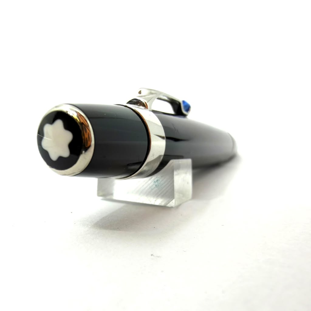 Montblanc Boheme Black silver trim Blue stone  - Ball Pen