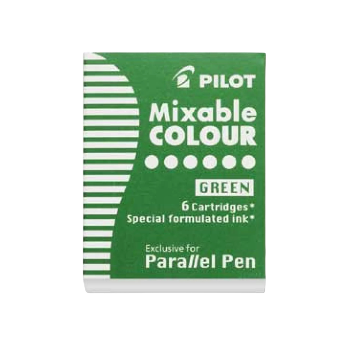 Pilot Parallel Ink Cartridges in Green (Pack of 6)