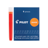 Pilot Ink Cartridges in Orange (Pack of 6)
