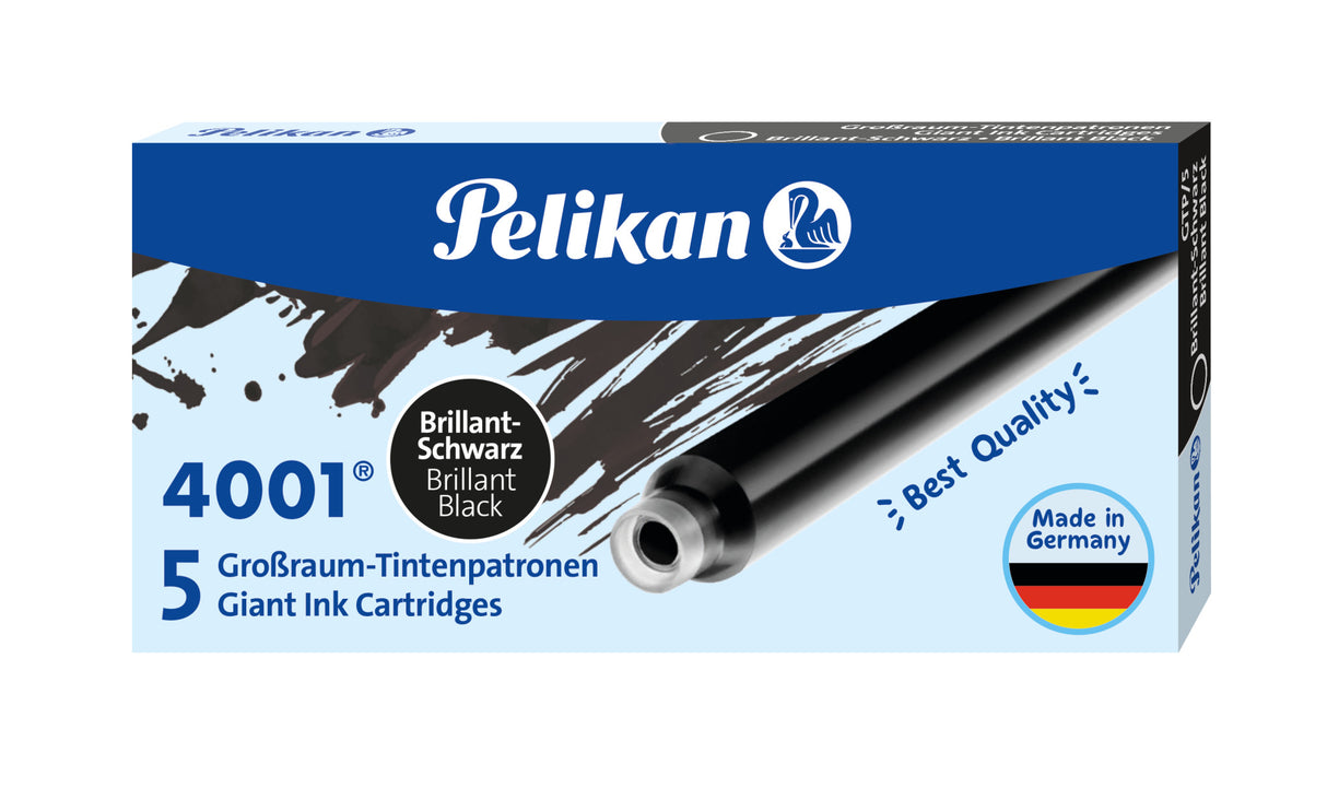 Pelikan 4001® Brilliant Black - GTP 5 Large Ink Cartridges