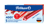 Pelikan 4001® Brilliant Red - GTP 5 Large Ink Cartridges