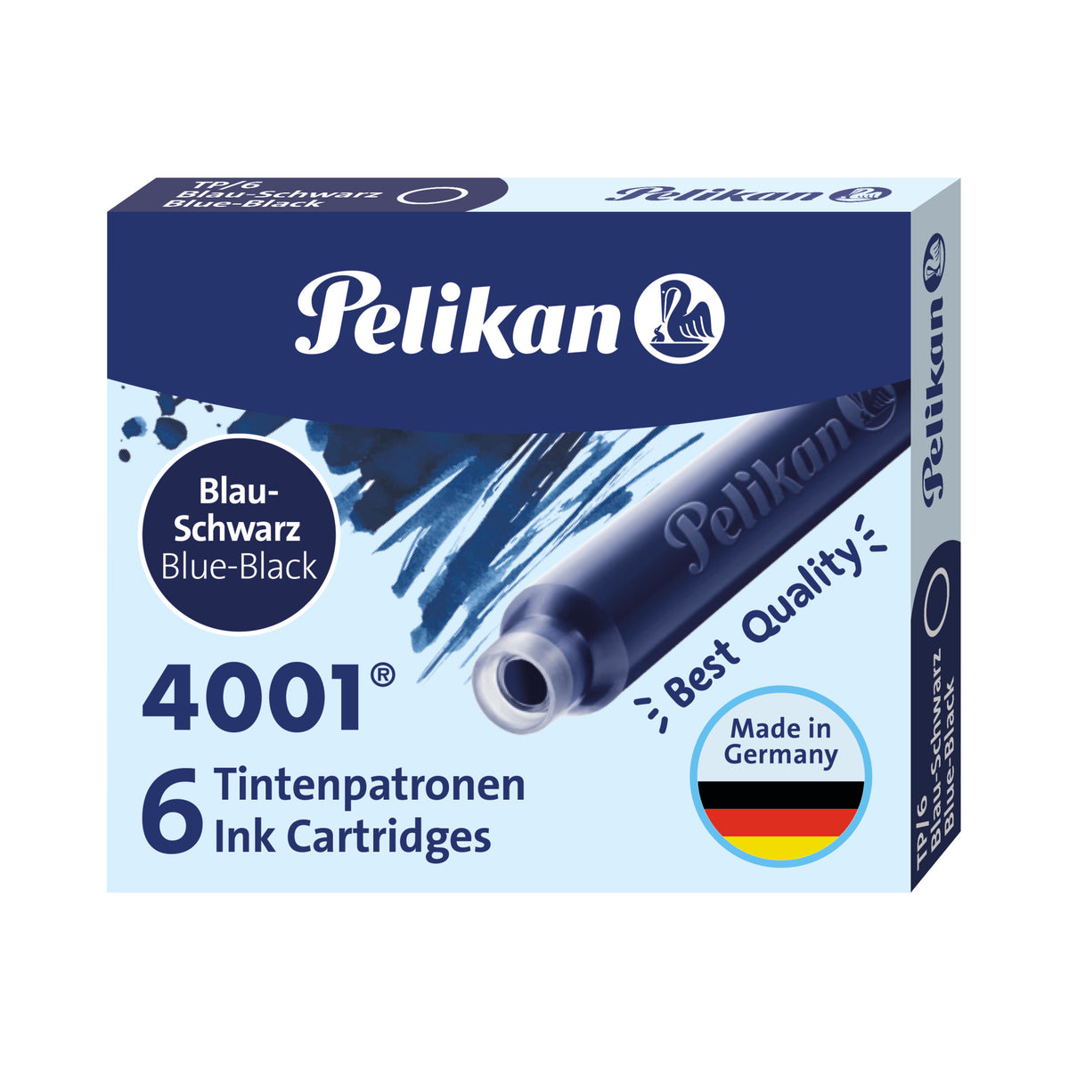 Pelikan 4001® Blue Black - TP 6 Short Ink Cartridges