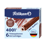 Pelikan 4001® Brilliant Brown - TP 6 Short Ink Cartridges