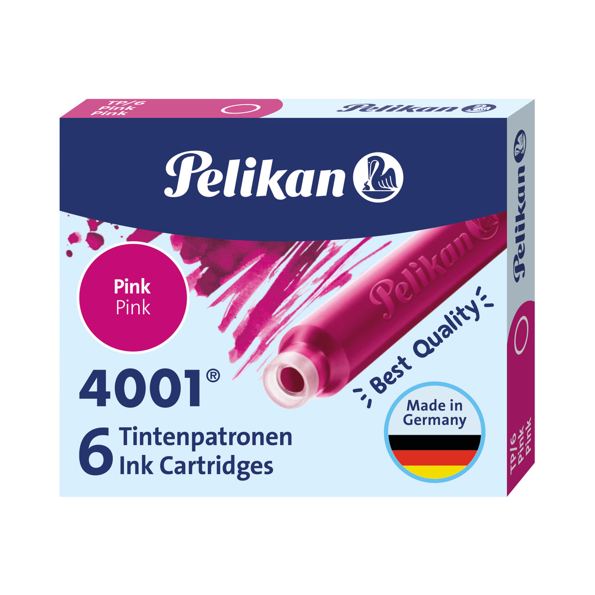 Pelikan 4001® Pink - TP 6 Short Ink Cartridges