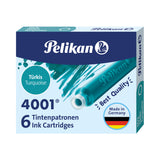 Pelikan 4001® Turqouise - TP 6 Short Ink Cartridges