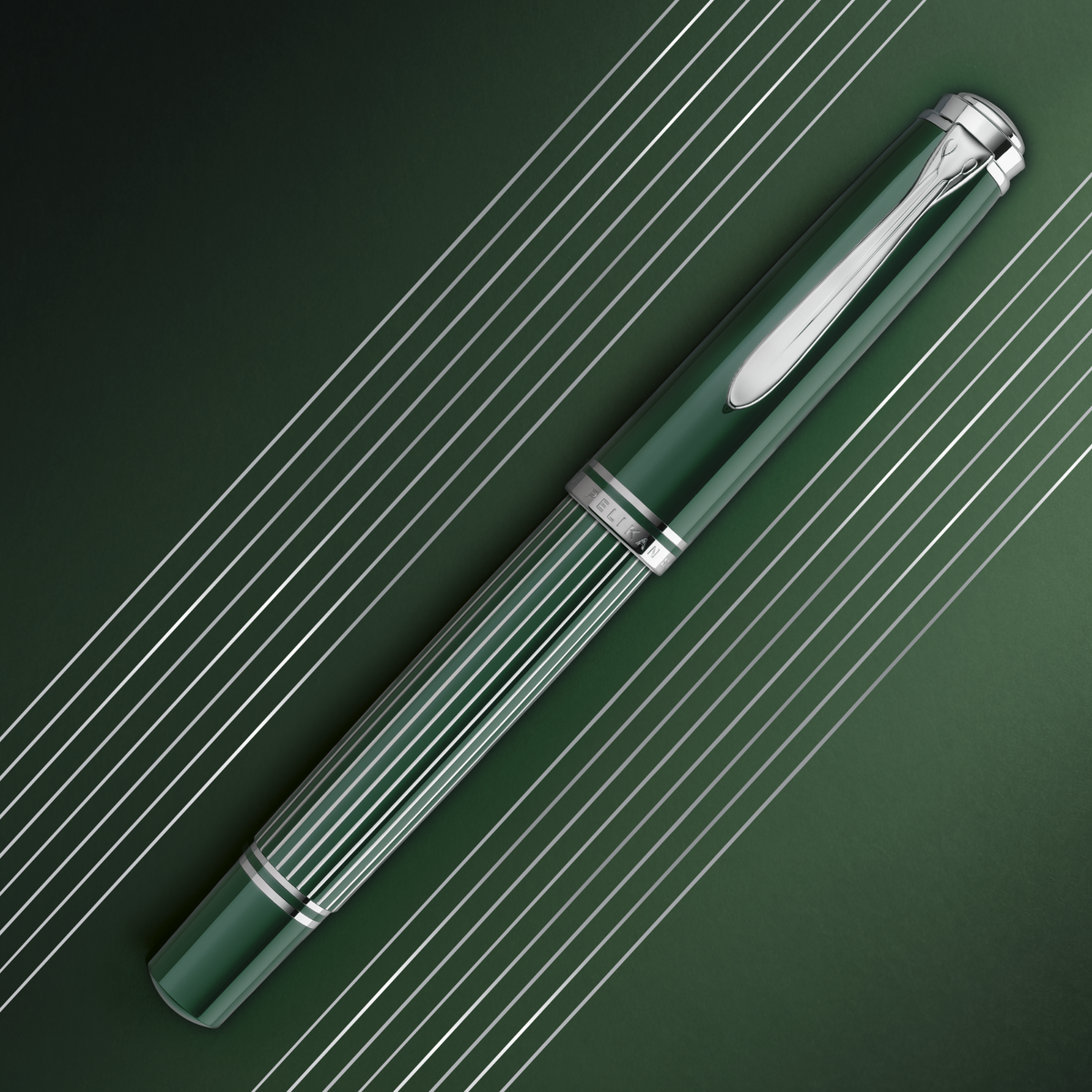 Pelikan Souverän M815 Metal Striped Green Fountain Pen Collection