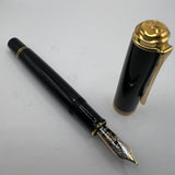 Pelikan Souveran Black M1000 Fountain Pen -  Very Flexible Fine 18kt Gold Nib